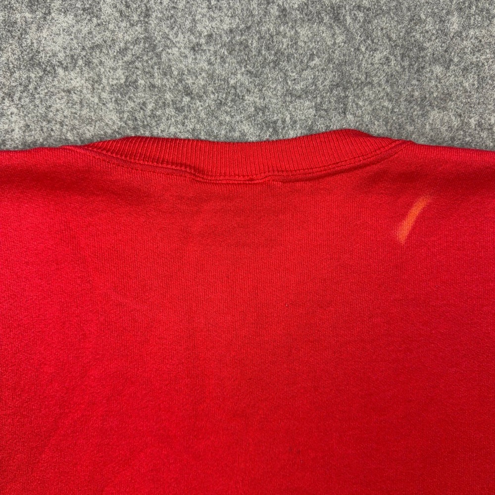 VTG Chicago Bulls Sweatshirt Mens Large Red Graphic Fleece Crewneck NBA 90s - Picture 10 of 13